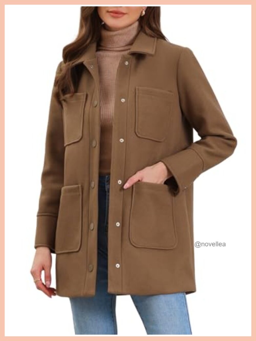 Womens Winter Chore Barn Coat Collared Snap Button Utility Jacket Oversized